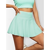economico Shorts e motociclisti da yoga-Per donna Pantaloncini interni Gonne sportive 2 in 1 con tasche Vita Alta Pantaloni Palestra Athleisure Allenamento Estate Traspirante Tennis Golf Pickleball abbigliamento sportivo Abbigliamento