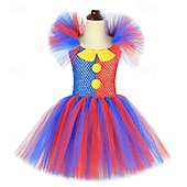 olcso Halloween jelmez lányoknak-joker bohóc pomni halloween jelmezek jelmez cirkusz farsangi jelmez cosplay gyerek lány karnevál mardi gras előadás buli színpad könnyű halloween jelmezek beöltöztetni