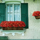 billige Kransar, Girlander &amp; Swags-2 bunter julestjerne med 7 røde kunstige julestjerneblomster og grønne plastblader til hjemmedekor, spisebord, bryllup, juletre og utstilling året rundt