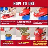 お買い得  家庭用器具-1個の電動缶切り、ボトルオープナー、シンプルな缶切り、滑らかなエッジの自動缶切り、電動缶切り、キッチン関節炎や高齢者向け、キッチン小型ツール、ツール、アウトドアキャンプ