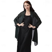 economico Scialli-scialli e stole da donna per abiti da sera, scialli in chiffon trasparente con strass scintillanti, copriabiti formali