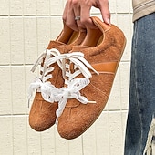 abordables Baskets-Baskets rétro à lacets en daim pour hommes, chaussures décontractées légères pour le style urbain et les tenues de week-end