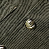 preiswerte Herrenweste-Herren Cordweste Weste Gilet Urlaub Party Geschäft Mode Lässig Frühling Herbst Tasche Knöpfe Polyester Bequem Einfach Einreihig Ein-Knopf V Ausschnitt Normale Passform Schwarz Grün Kaffee Weste
