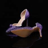 preiswerte Klassische Pumps-Champagnerfarbenes Set mit Strass-Stilettos und Clutch für Damen – elegante High Heels mit spitzer Spitze für Hochzeiten, Abschlussbälle und Abendpartys