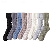 Недорогие домашние носки-женские носки, не линяют, плотные зимние носки-тапочки из однотонного кораллового флиса, теплые домашние носки с силиконовой нескользящей подошвой