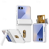 Χαμηλού Κόστους Samsung Θήκη-τηλέφωνο tok Για Samsung Galaxy Z Flip 7 Z Flip 6 Πίσω Κάλυμμα με βάση στήριξης Υποδοχή κάρτας Ανθεκτική σε πτώσεις PC