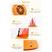 economico Luci decorative-Luce di fiamma finta di zucca, effetto fuoco dinamico 3D, luce di fiamma a LED per Halloween, per sospensione interna/esterna o decorazione da tavolo, accessorio spettrale per feste &amp;illuminazione
