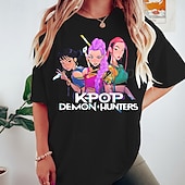 economico Grafica di personaggi di cartoni animati e film-Cacciatori di demoni KPop Cacciatore di demoni Rumi Cacciatrice T-shirt Personaggio Grafico Per Per donna Adulti Mascherata Stampa a caldo Feste Casual Quotidiano