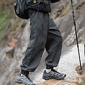baratos Partes inferiores-Homens Calças de Trilha Calças impermeáveis Calças com cordão Calças Softshell Ao ar livre Normal Prova-de-Água A Prova de Vento Calças Bolsos Cintura elástica Preto Branco Acampar e Caminhar Corrida
