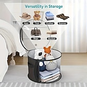  Set de 2 cutii de depozitare pentru pălării pentru femei – cutii mari și transparente pentru depozitarea pălăriilor, pentru pălării de soare cu boruri largi, pălării de cowboy &geantă pliabilă pentru