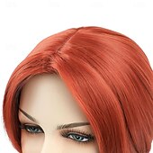 voordelige Pruiken van filmkarakters-Cosplaypruiken Oranje Recht Synthetisch haar Lang Pruiken Dames Pruiken Voor feest