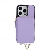 Χαμηλού Κόστους iPhone Θήκες-τηλέφωνο tok Για iPhone 17 Pro Max 17 Air 16 15 14 Pro Max Plus 16e 13 Pro Max Πίσω Κάλυμμα Μαγνητική με τον Lanyard Υποδοχή κάρτας Ρετρό TPU PU δέρμα