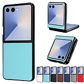 economico Cover Samsung-telefono Custodia Per Samsung Galaxy Z Flip 7 Z Flip 7 FE Z Flip 6 Z Flip 5 Copertura Posteriore Resistente agli urti Retrò TPU Pelle PU
