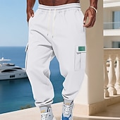 economico Carico-Per uomo Pantaloni da tuta Pantaloni in Pile Joggers Pantaloni invernali Pantaloni da Tuta Cargo Coulisse Tasca Elastico in vita Semplice Comodità Caldo Sport all'Aperto Quotidiano Moda Casual Nero