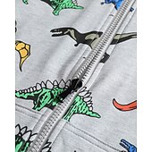 billiga Huvtröjor och tröjor för pojkar-Barn Pojkar hoodie med dragkedja Tecknat Långärmad Dragkedja Höst Grundläggande Bomull Utomhus