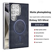 halpa Samsung-kotelot-puhelin Etui Käyttötarkoitus Samsung Galaxy S25 Ultra Plus S24 Ultra Plus S23 Ultra Takakuori Tukee langatonta latausta Iskunkestävä Retro TPU PU-nahka