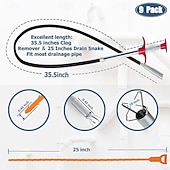 economico Utensili e gadget da cucina-9 ganci per la pulizia del lavello e dello scarico della cucina, strumenti per la rimozione di capelli e intasamenti per lavello, WC e tubi, set di strumenti manuali per la disostruzione degli