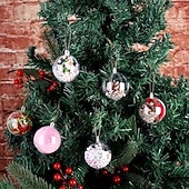 olcso Díszek-10/20 db átlátszó karácsonyi dísz, tölthető, függő golyók, átlátszó műanyag, tölthető karácsonyi golyók, barkácsolás &amp;ünnepi dekoráció fára, otthonra, partira, esküvőre