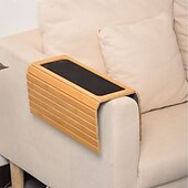 お買い得  ホーム用品-折りたたみ式無垢材ソファアームトレイ - プロテクター &amp;リビングルーム用のテーブルマット、コーヒー、紅茶、スナック用。テレビを見ながら寄り添うのに最適。