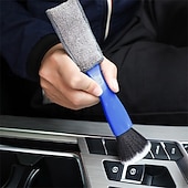 halpa Puhdistusvälineet-2-in-1-auton tuuletus- ja sisäpuhdistusharja, joka sopii ilmastoinnin tuuletusaukkoihin ja auton sisätiloihin, puhdistaa autosi sisätilat helposti.