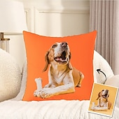 abordables Têxteis Personalizados-Personalized Photo Pillow Case  Custom Throw Pillow Cover Gift for Pet Lovers Friends and Family Perfect for Home Sofa and Bedroom Decoration