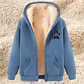 abordables Sweat à capuche en polaire-Homme Sweat à capuche zippé intégral Sweat à capuche zippé Veste en Polaire Sweat à capuche en polaire Abricot Noir Vin Rouge Bleu À capuche Uni Impressions Graphiques Patte Fermeture éclair Avec