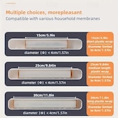 economico Utensili e gadget da cucina-1 taglierina per imballaggi in plastica a doppia funzione – sigillante da cucina multiuso per plastica, alluminio, carta da forno e carta oleata – riutilizzabile e resistente, nero &amp;design bianco