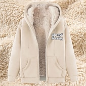 economico Felpa con cappuccio in pile-Per uomo Felpa con cappuccio a zip intera Felpa con cappuccio e zip Giacca in Pile Felpa con cappuccio in pile Aalbicocca Nero Vino Rosso Blu Con Cappuccio Semplice Lettera Stampe Grafiche Cerniera