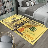 abordables Tapis et carpettes-tapis créatif en forme de dollar, tapis de sol au design monétaire pour la cuisine, la chambre, la table de chevet, l'entrée et la décoration de la maison