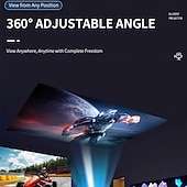お買い得  プロジェクター-hy300 promax hdミニプロジェクターバッテリーエディションandroidエディションプロジェクター屋外キャンププレーヤー専用スタンバイ時間最大9時間-android 11以上に最適インスタント4kビデオnatをサポート