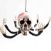 お買い得  ハロウィン-不気味なハロウィーンの小道具、センサー付きの動くスケルトンの手、音声起動で光る、幽霊屋敷の秘密の部屋のシーンの不気味な装飾