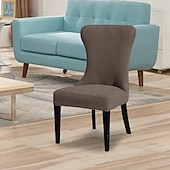 baratos Cobertura de Sofa-Capa de cadeira curva com grade 5x5 - capa elástica para cadeiras semicirculares ou arqueadas, estilosa &amp;capa protetora para móveis para uso em sala de estar