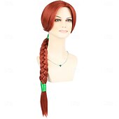 voordelige Pruiken van filmkarakters-Cosplaypruiken Oranje Recht Synthetisch haar Lang Pruiken Dames Pruiken Voor feest