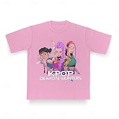 economico Grafica di personaggi di cartoni animati e film-Cacciatori di demoni KPop Cacciatore di demoni Rumi Cacciatrice T-shirt Personaggio Grafico Per Per donna Adulti Mascherata Stampa a caldo Feste Casual Quotidiano