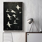 cheap Animal Paintings-Handmade Original Flying Bird Oil Painting On Canvas Abstract Animal Wall Art for Home Decor With Stretched Frame Without Inner Frame Painting