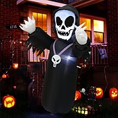 levne Halloween venku-1 ks 1,2 m halloweenský bůh smrti lebka led světlo nafukovací vzduchový model vnitřní a venkovní nádvoří zahradní párty halloweenský festival atmosféra dekorativní světlo eu/us/uk/au zástrčka