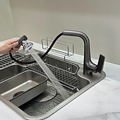 abordables Robinets de cuisine-Robinet de cuisine - Poignée unique à un trou Électroplaqué / Finitions peintes Extractible / Rétractable / Bec Standard Ensemble central Moderne Contemporain Kitchen Taps
