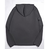 cheap Basic Hoodies-Men&#039;s Hoodie Button Up Hoodie Black White Army Green Navy Blue Khaki Hooded Plain Drawstring Sports &amp; Outdoor Daily Holiday Polyester Streetwear Basic Casual Spring Fall Clothing Apparel Hoodies
