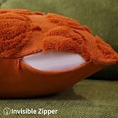 お買い得  枕、挿入物、カバーを投げます-秋用クッションカバー 18 x 18インチ 感謝祭やハロウィーンの装飾用カボチャクッションカバー、ラストベージュとホワイト、ソファベッドの装飾