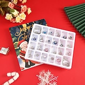 cheap Advent Calendar-Christmas Advent Calendar Bracelets 2025 for Girls, 24 Days DIY Jewelry Making Kit with 22 Charm Beads and 2 Adjustable Bracelets, Xmas Countdown Gift for Kids Teens Women