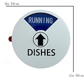 ieftine Ustensile Bucătărie &amp; Gadget-uri-4 buc magnet pentru mașina de spălat vase indicator curat și murdar de 10 cm, indicator acrilic pentru mașina de spălat vase, indicator reversibil universal pentru mașina de spălat vase, cu opțiuni de