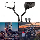 economico Decorazioni per Halloween all&#039;aperto-coppia di specchietti retrovisori laterali a forma di teschio, accessori per moto, design Ghost Claw, specchietti retrovisori modificati riflettenti per scooter elettrici Harley, parti di guida eleganti