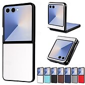 economico Cover Samsung-telefono Custodia Per Samsung Galaxy Z Flip 7 Z Flip 7 FE Z Flip 6 Z Flip 5 Copertura Posteriore Resistente agli urti Retrò TPU Pelle PU
