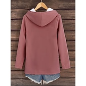 economico Umor e Citazioni Felpe-felpa con cappuccio da donna pullover sherpa lettera casual sport stampa caldo peloso confortevole felpa con cappuccio manica lunga top micro-elastico autunno&amp;amp;tessuto morbido traspirante