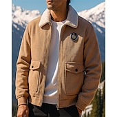 Men's Bomber Jacket Fleece Jacket Winter Outdoor Thermal Warm Fleece Jackets Full Zip Hunting Fishing Climbing Black Army Green Khaki Grey cheap Fleece & 3 in 1 Jackets-Men's Bomber Jacket Fleece Jacket Winter Outdoor Thermal Warm Fleece Jackets Full Zip Hunting Fishing Climbing Black Army Green Khaki Grey