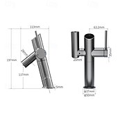 abordables Robinets de lavabo-Robinet de lavabo - Classique Nickel brossé / Électroplaqué / Finitions peintes Ensemble central Poignée unique à un trouBath Taps