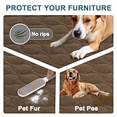 billige Hundesofatrekk-Chenille Sofa Putepadding Vanntett Anti-Skli Kjæledyrvennlig Sofa Deksel Plush Myk Setebeskytter Vaskbar Anti-Flekk Sofa Pad Stue