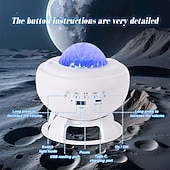 economico Luci di Natale-proiettore di galassie, proiettore di stelle aurora boreale con luci notturne Bluetooth a LED per decorazioni da camera da letto, regali per bambini, adulti, Natale, compleanno