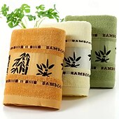 abordables Accessoires pour salle de bains-Serviette de bain 70 x 140 cm (27,5&quot; x 55,1&quot;), serviette en fibre légère et douce à séchage rapide avec motif en bambou, serviette de salle de bain moderne et très absorbante pour hôtel
