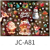 お買い得  ステッカー-クリスマスの窓用ウォールステッカー、スノーフレークの窓用ステッカー、跡が残らない取り外し可能なクリスマスデコレーション、ホリデー気分を盛り上げるデコレーション